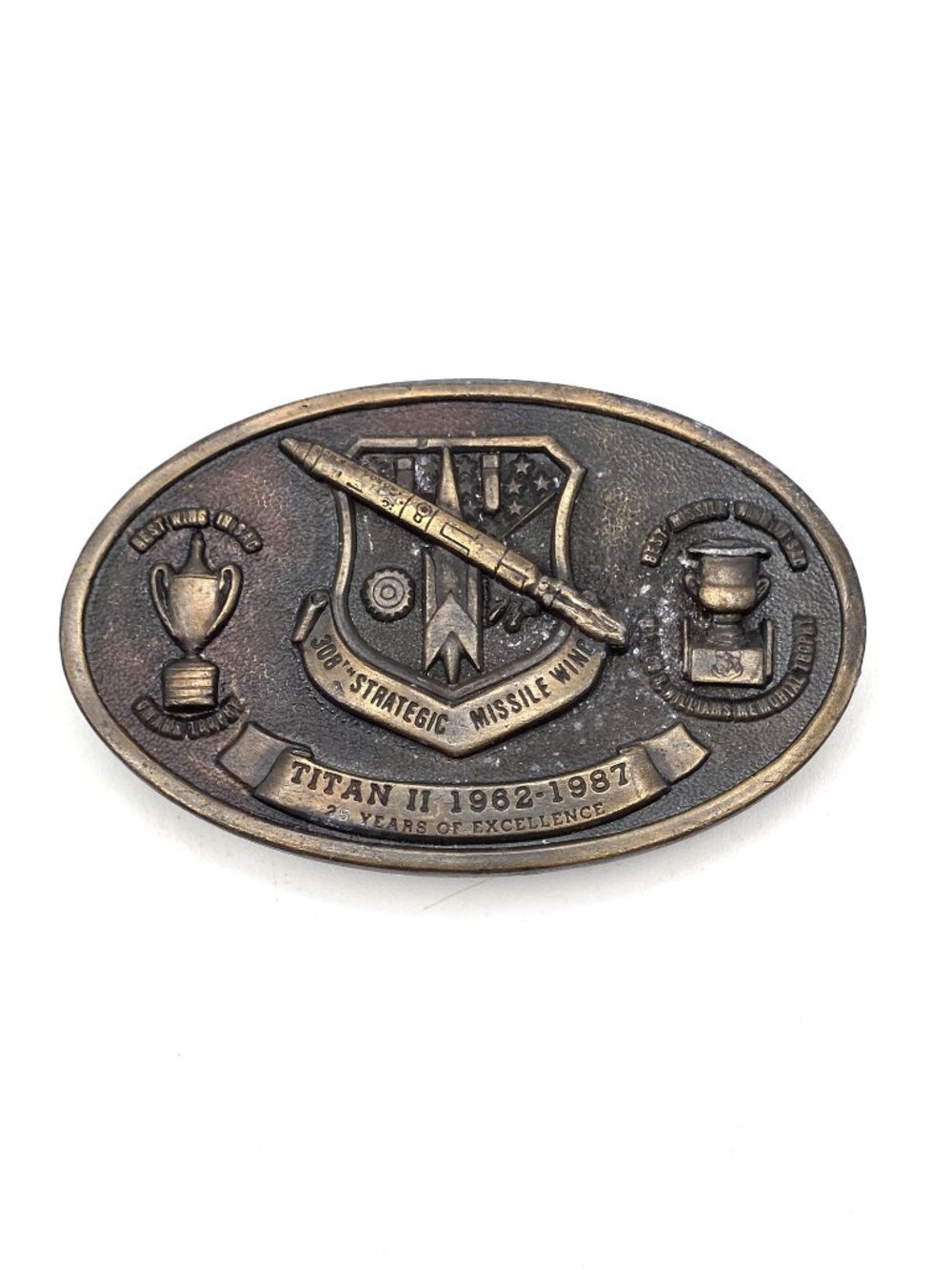 Vintage 1984 Titan II Strategic Missile Belt Buckle LIMITED EDITION NO. 17 /500